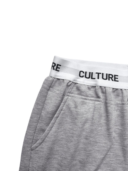 High-Waist Wide-Leg Sweatpants with Letter Waistband | Wovetsa