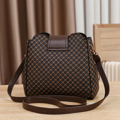 Check Print Bucket Crossbody Bag | Wovetsa