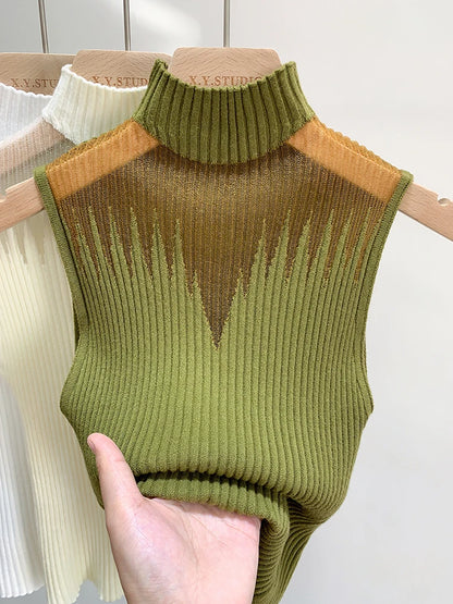 Y2K Mesh Knit Tank Top | Wovetsa