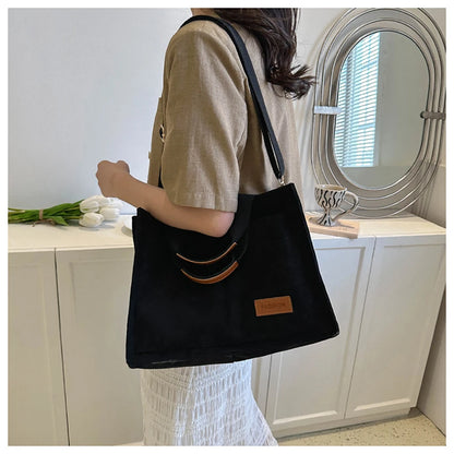 Corduroy Box Tote Bag | Wovetsa