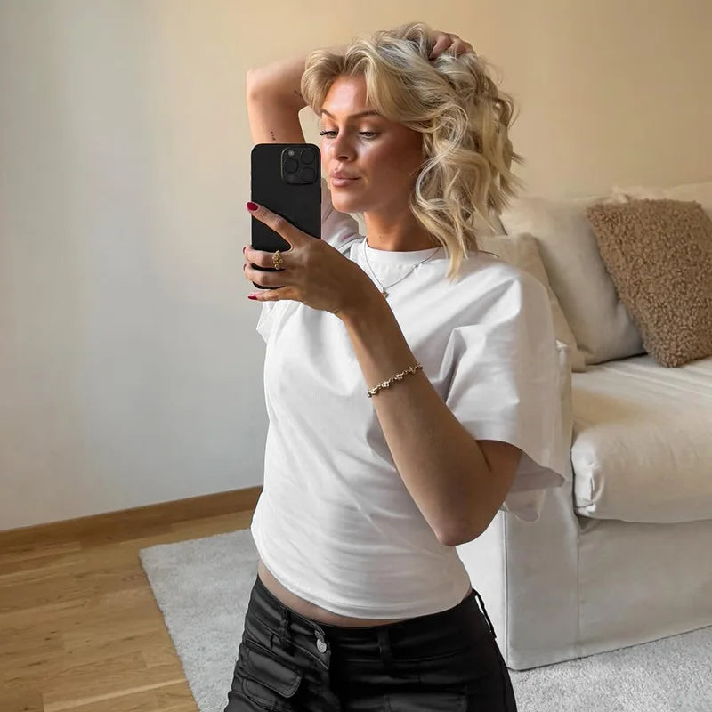 Cropped Corset T-Shirt | Wovetsa