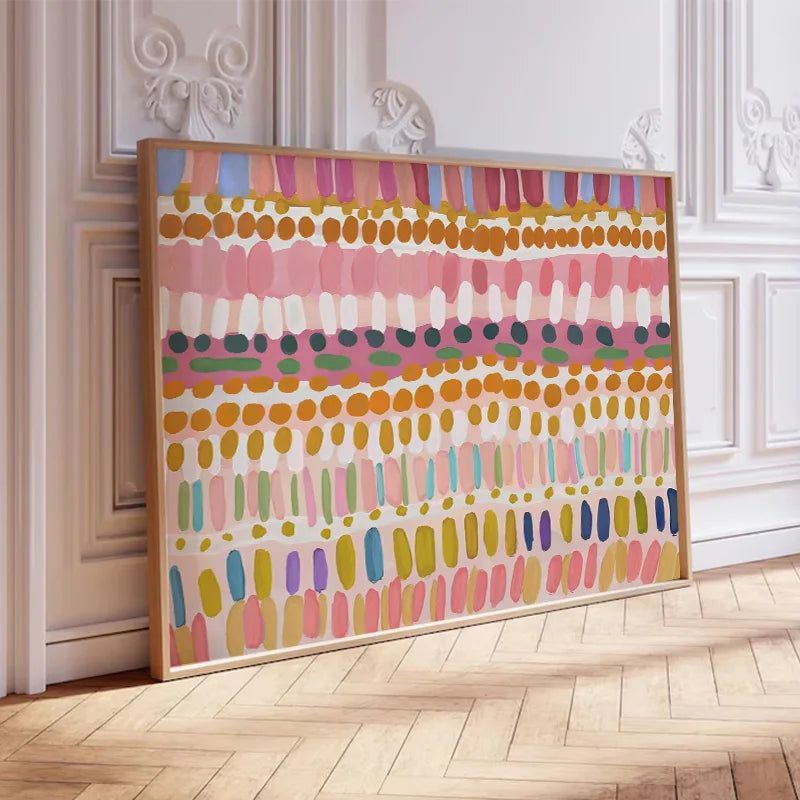 Pastel Abstract Color Block Canvas Print | Wovetsa