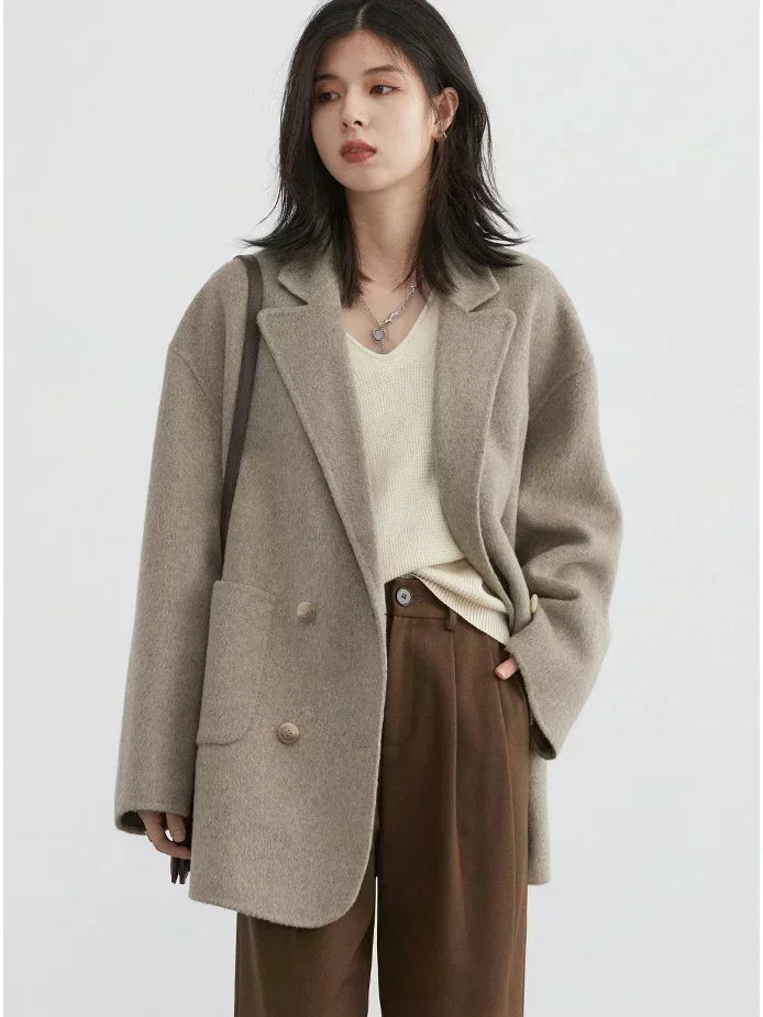 Wool Blend Oversized Coat | Wovetsa