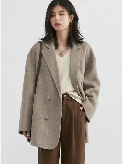 Wool Blend Oversized Coat | Wovetsa