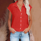 Loose Short Sleeve Casual Shirt | Wovetsa
