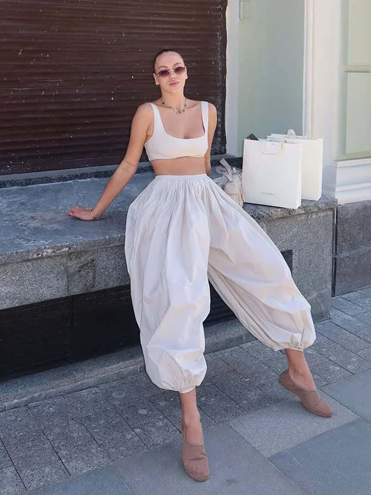 Stripe Drop Waist Lantern Pant 3-Piece Set | Wovetsa