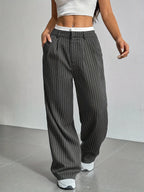 Striped Wide Leg Pants | Wovetsa