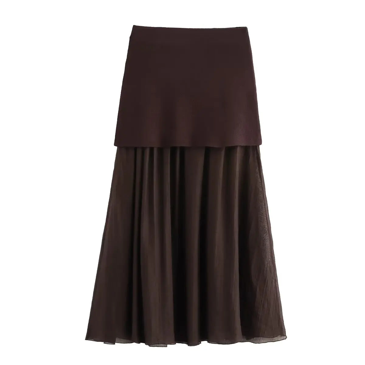 Women's Knit V-Neck Vest & Long Skirt Two Piece Set | Wovetsa