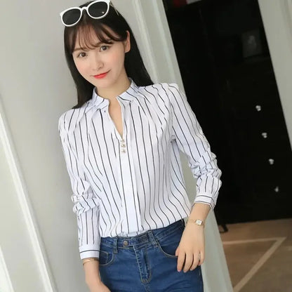 Stripe Print Blouse | Wovetsa