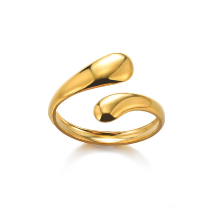 Gold-Tone Stainless Steel Cocktail Ring | Wovetsa