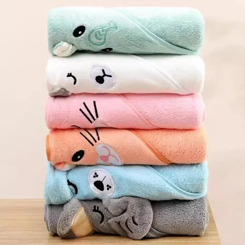 Hooded Baby Bath Towel Soft Absorbent Swaddle Wrap | Wovetsa