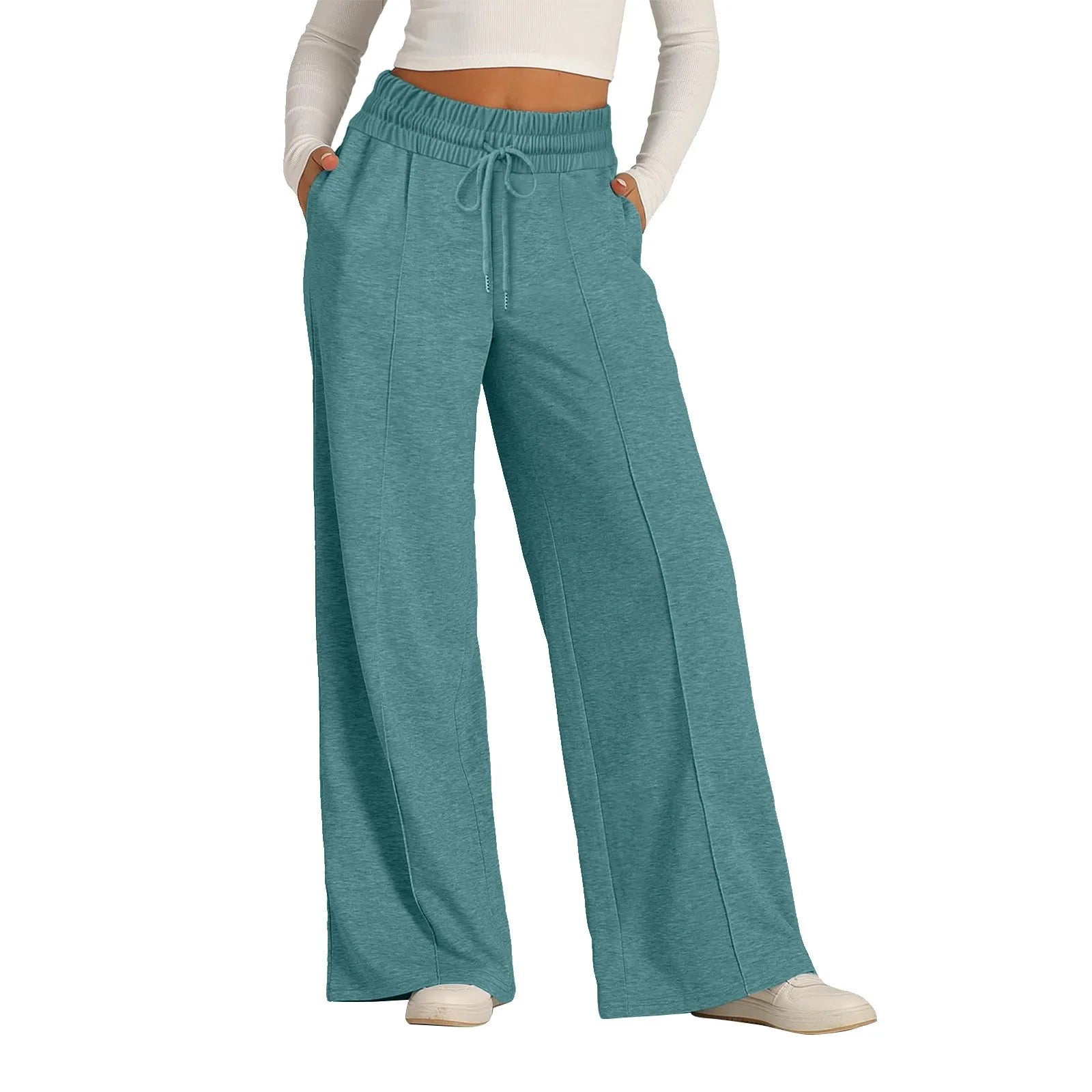 Straight Wide-Leg Jogger Pants | Wovetsa