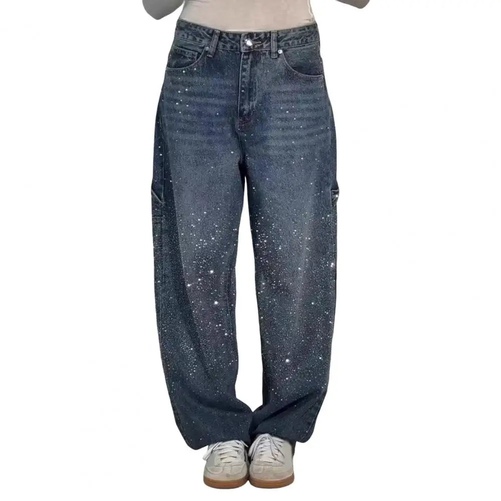 High-Waisted Wide Leg Denim Pants | Wovetsa