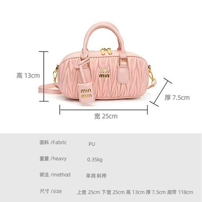 Pleated Bowling Shoulder Bag | Wovetsa