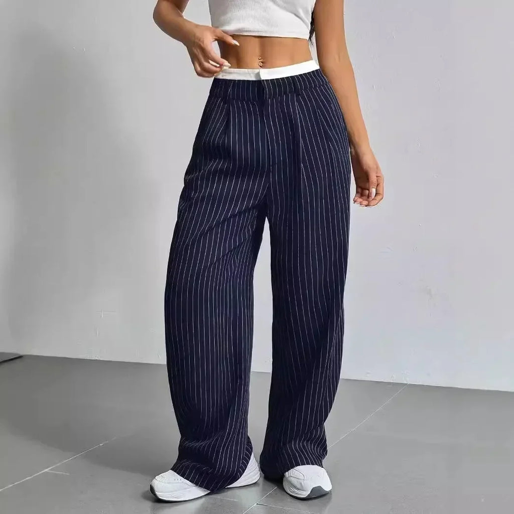 Striped Wide Leg Pants | Wovetsa