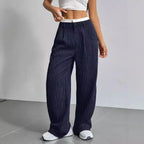 Striped Wide Leg Pants | Wovetsa