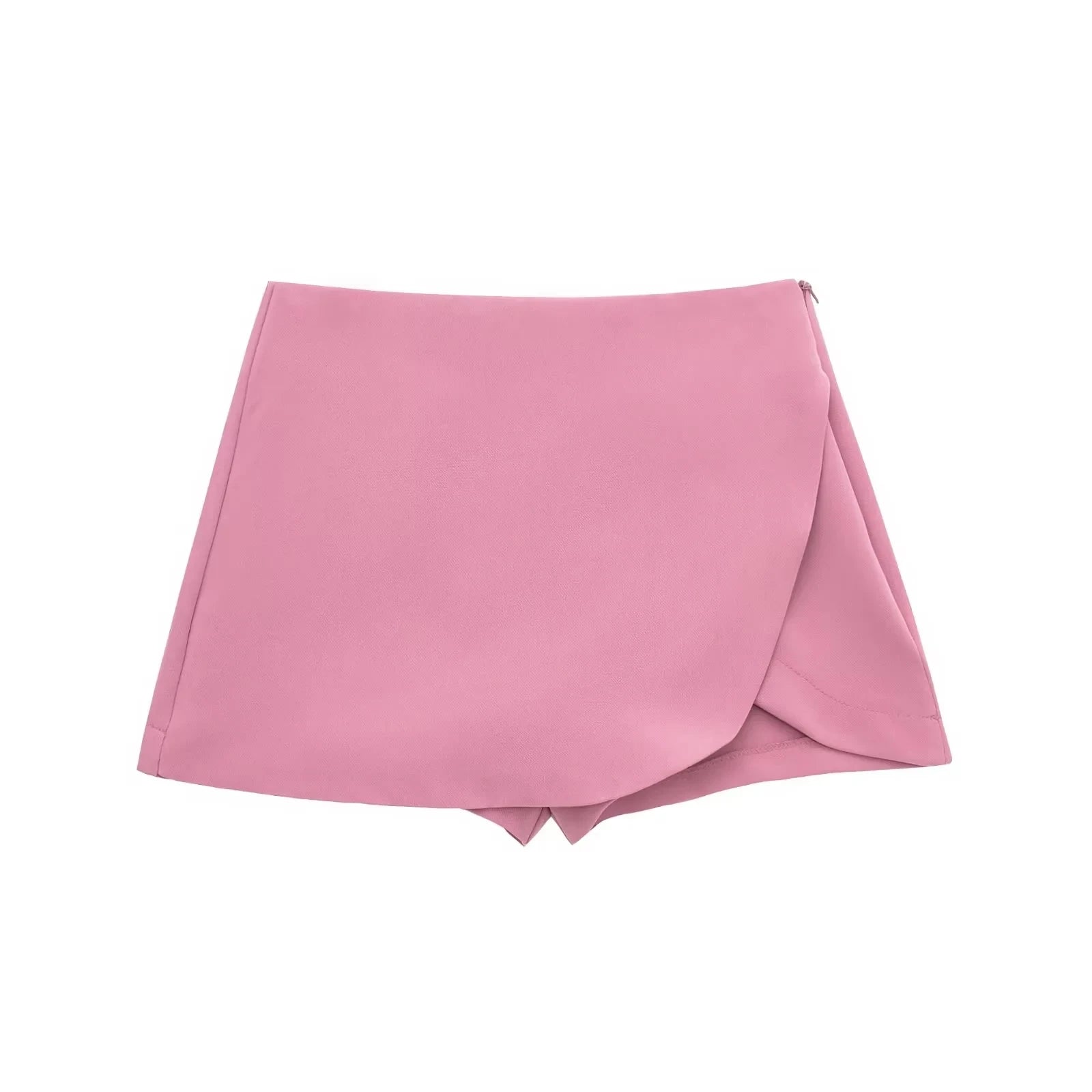 High Waist Asymmetric Mini Skort | Wovetsa