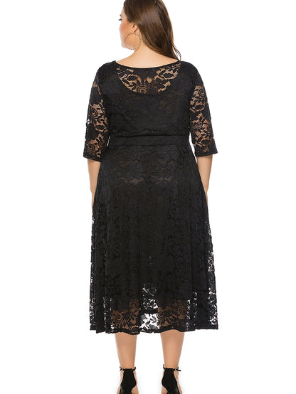 2021 New Women Plus size Dress Black White Long Sleeve Larges Big Plussize Autumn Clothes clothing Casual Wear For Female Suits
