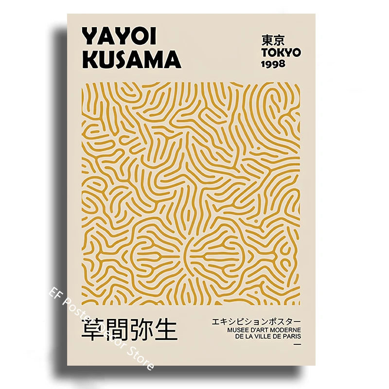 Abstract Art Poster Print Yayoi Kusama Matisse Rothko | Wovetsa