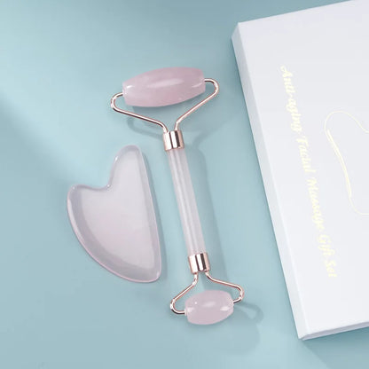 Gua Sha Board & Face Roller Set | Wovetsa