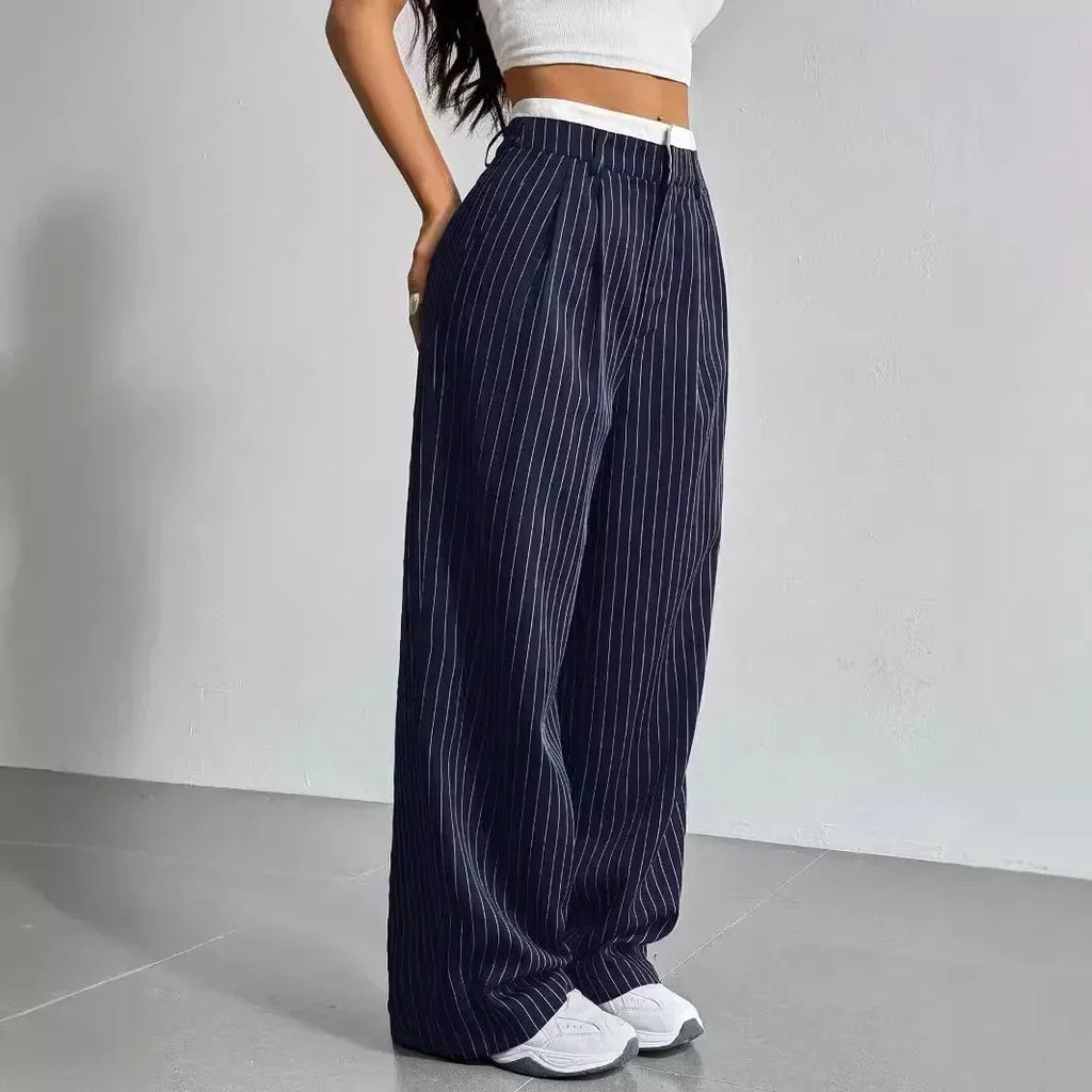 Striped Wide Leg Pants | Wovetsa