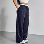 Striped Wide Leg Pants | Wovetsa