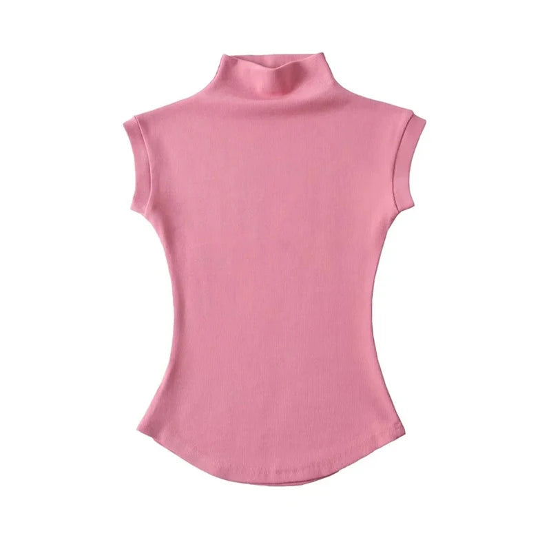 Sleeveless Turtleneck Top | Wovetsa