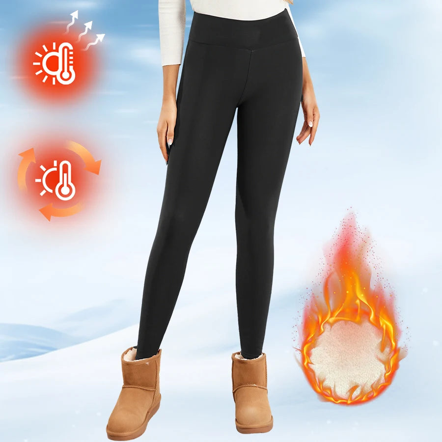 Fleece High-Waist Thermal Leggings | Wovetsa