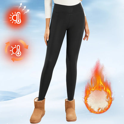 Fleece High-Waist Thermal Leggings | Wovetsa