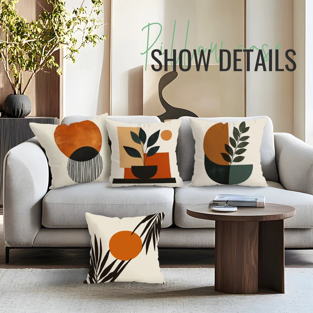 Geometric Abstract Cushion Cover Decorative Pillowcase | Wovetsa