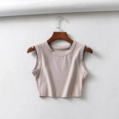 summer vintage white crop tops women biker black punk sexy tank top korean streetwear cropped sleeveless top feminino