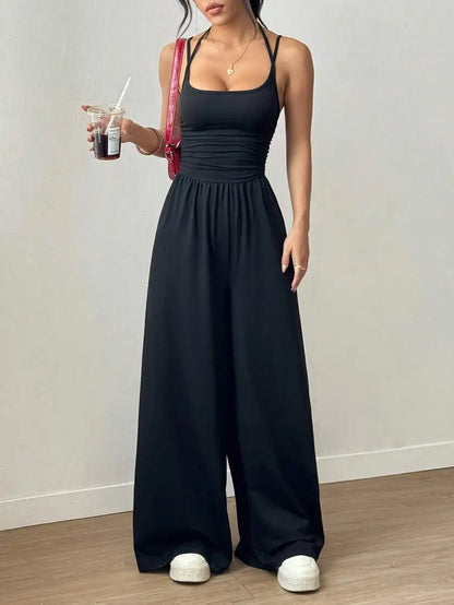 Women's Summer Casual Pleated Jumpsuit | Wovetsa
