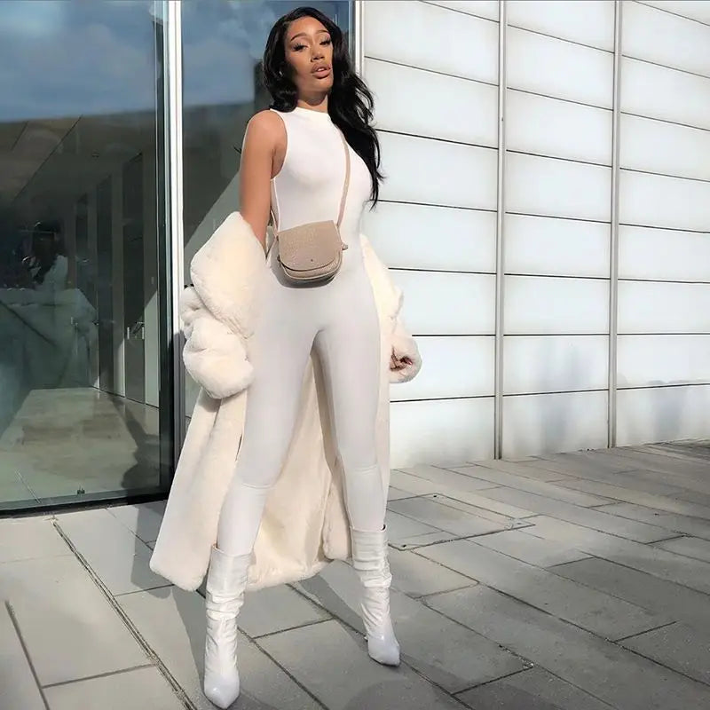Sleeveless Slim Pencil Jumpsuit | Wovetsa