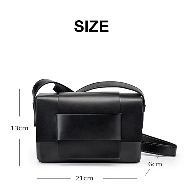 Woven Genuine Leather Crossbody Bag | Wovetsa
