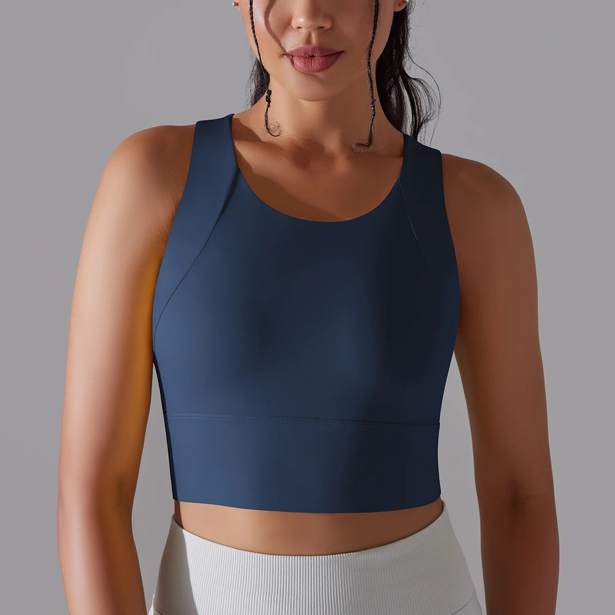 Nylon Sports Bra Crop Top | Wovetsa