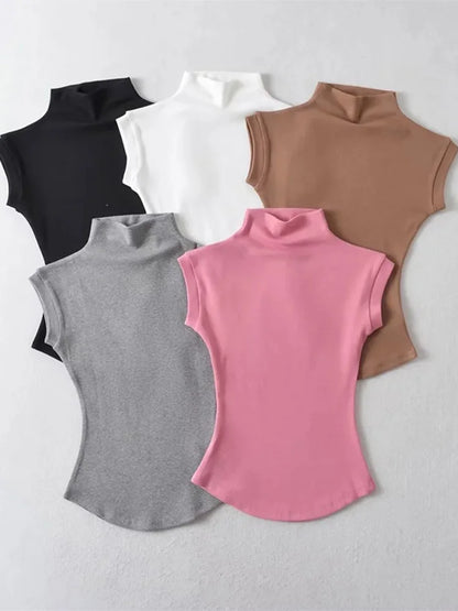 Sleeveless Turtleneck Top | Wovetsa
