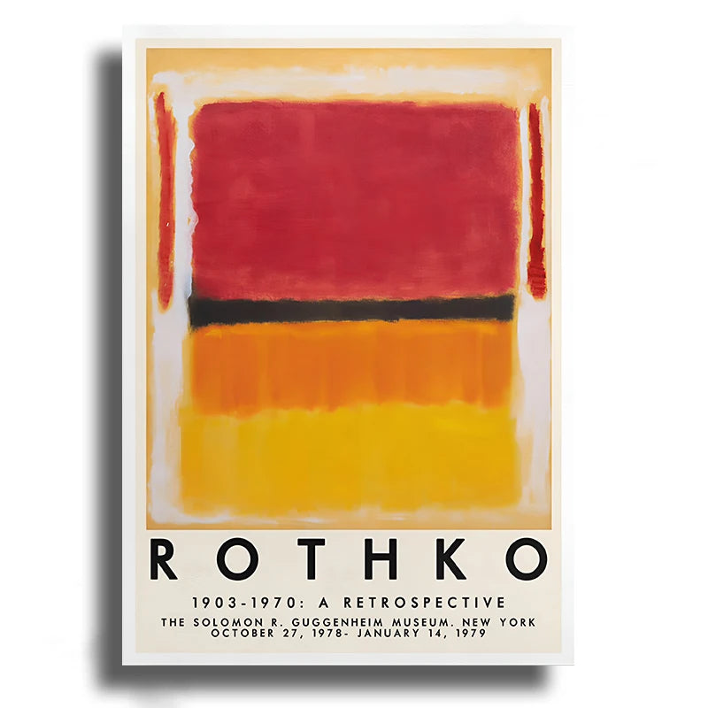 Abstract Art Poster Print Yayoi Kusama Matisse Rothko | Wovetsa