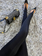 High-Waist Skinny Y2K Pants | Wovetsa