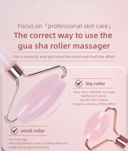 Gua Sha Board & Face Roller Set | Wovetsa