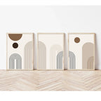 Scandinavian Abstract Geometric Lines Canvas Wall Art | Wovetsa