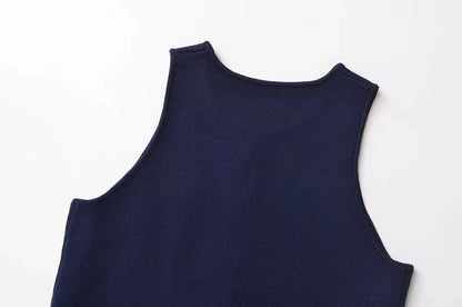 Asymmetrical Knit Sweater Vest | Wovetsa