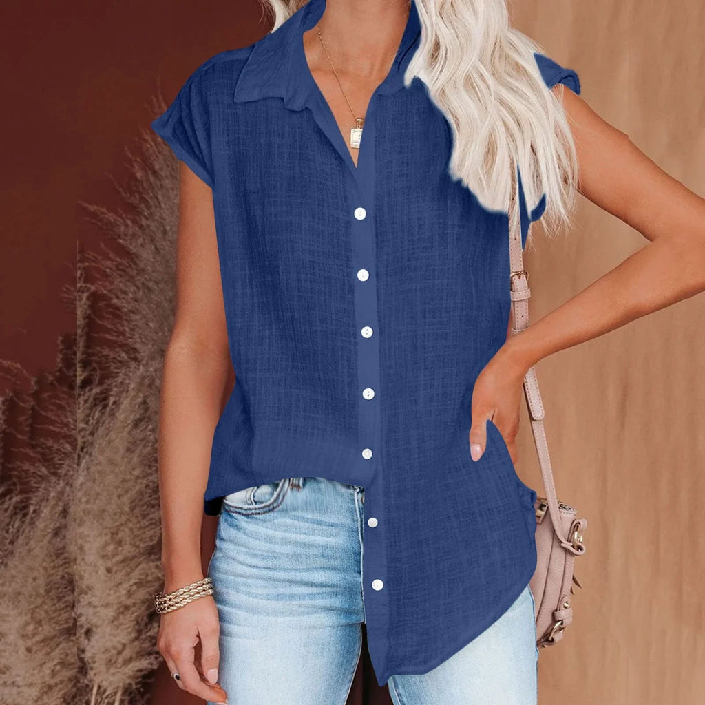 Loose Short Sleeve Casual Shirt | Wovetsa