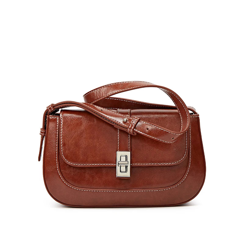 Textured PU Baguette Shoulder Bag | Wovetsa