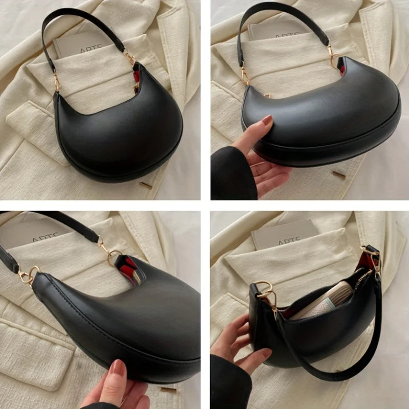 Sequin Half Moon Shoulder Bag | Wovetsa