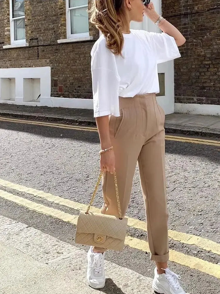 High Waist Pencil Pants | Wovetsa
