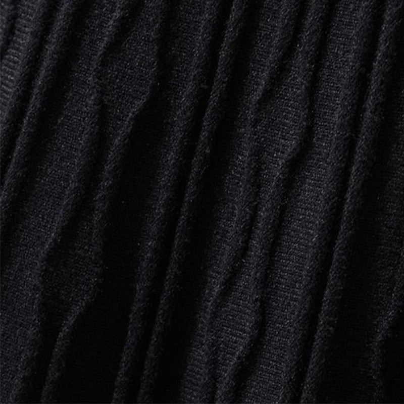 MEXZT Vintage Knitted Midi Skirts Women Black High Waist Sweater Skirt Winter Ladies Korean Slim All Match Chic A Line Faldas