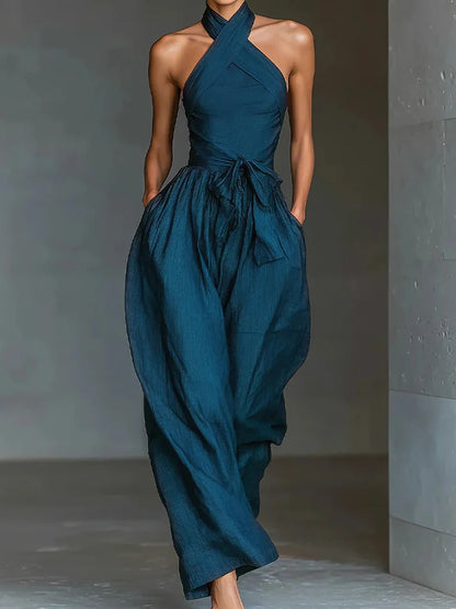 Women's Wide Leg Jumpsuit | Sophisticated Summer Resort Wear One Piece