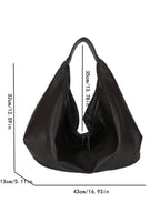 Oversized Soft Leather Hobo Shopper Bag | Wovetsa
