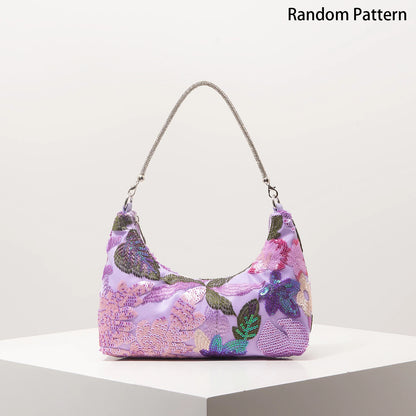 Floral Sequin Embroidered Party Bag | Wovetsa