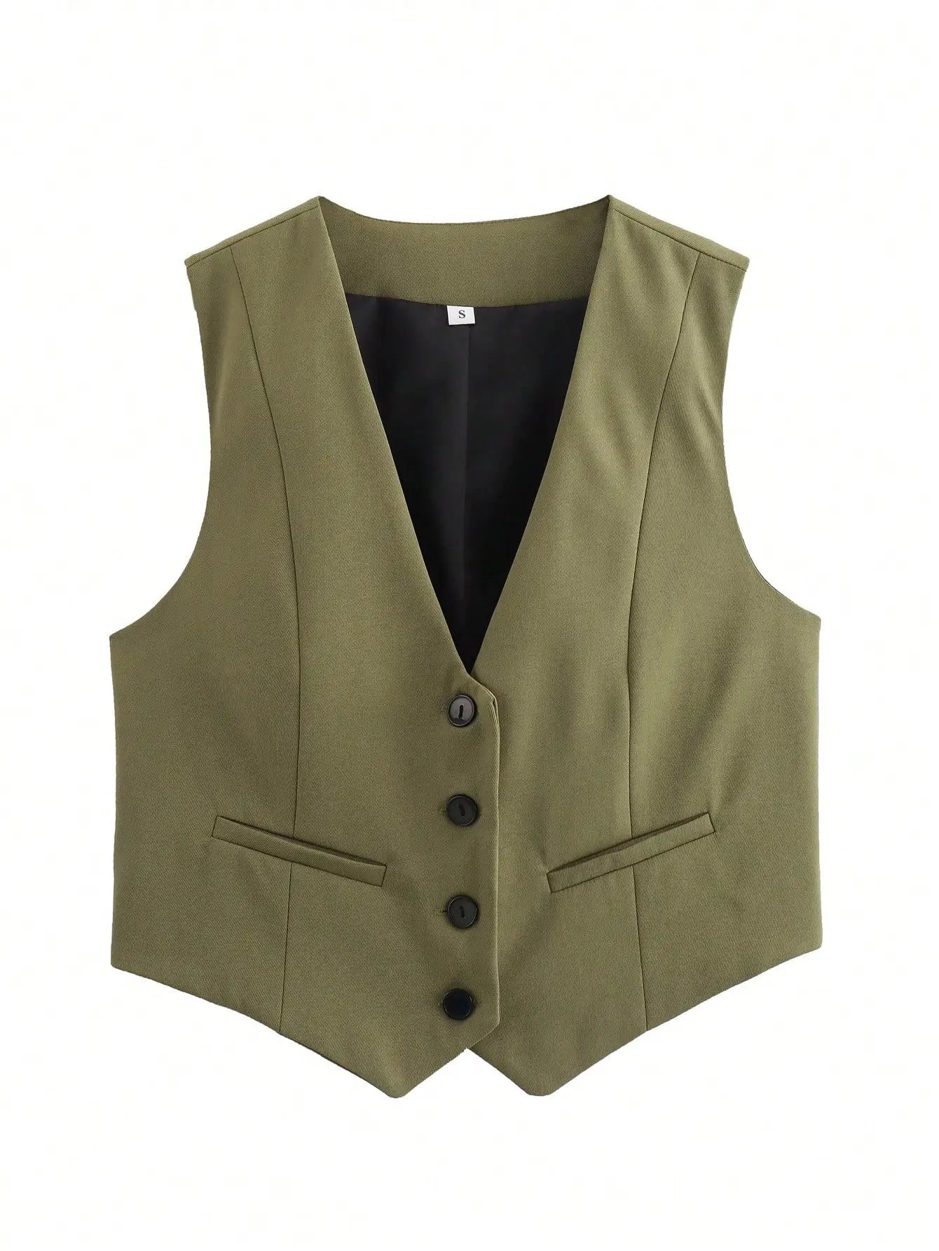 Cropped Suit Vest | Wovetsa